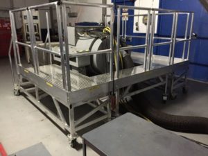 custom u-shaped work platform